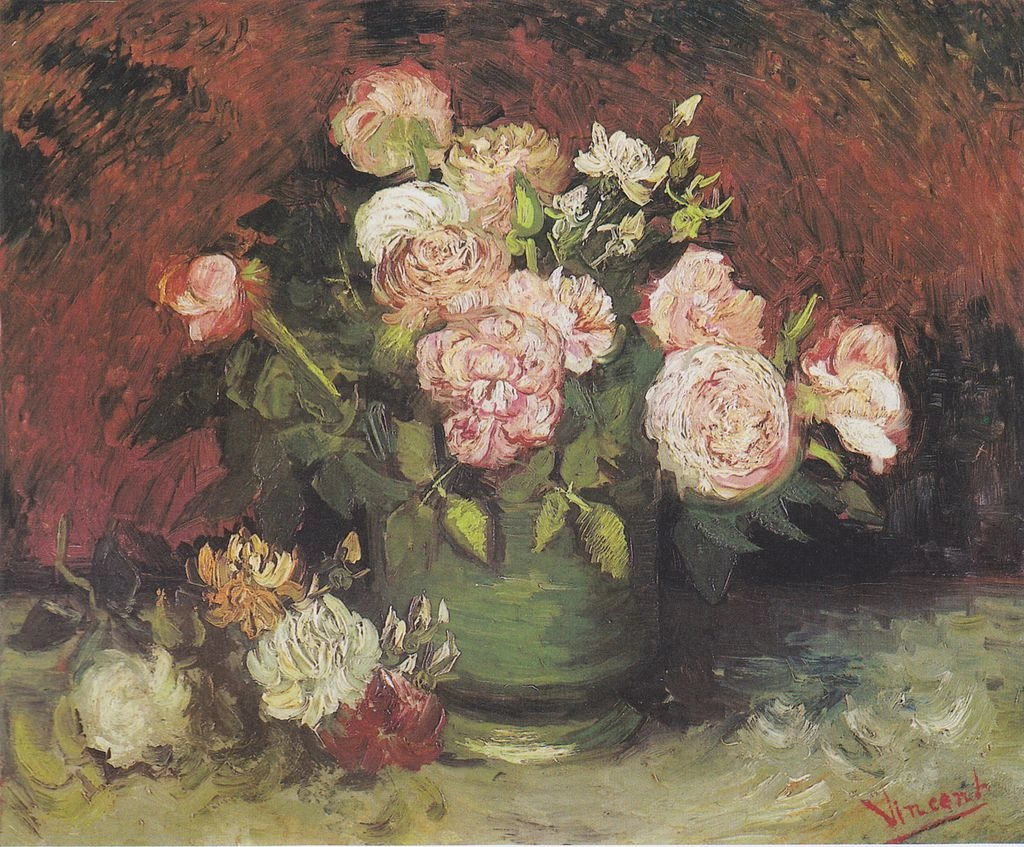 37-Vincent van Gogh-Ciotola con peonie e rose - Kröller-Müller Museum, Otterlo  
